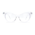 Classy Iconic Gothic Cat Eye Clear Lens Plastic Eye Glasses