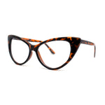 Classy Iconic Gothic Cat Eye Clear Lens Plastic Eye Glasses