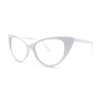 Classy Iconic Gothic Cat Eye Clear Lens Plastic Eye Glasses