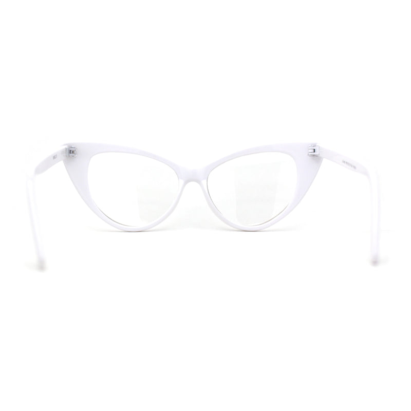 Classy Iconic Gothic Cat Eye Clear Lens Plastic Eye Glasses