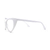 Classy Iconic Gothic Cat Eye Clear Lens Plastic Eye Glasses