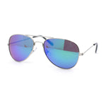 Kids Size Color Mirror Classic Tear Drop Shape Officer Pilots Wire Rim Sunglasses