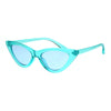 Girls Kid Size Gothic Cat Eye Pimp Color Lens Plastic Sunglasses