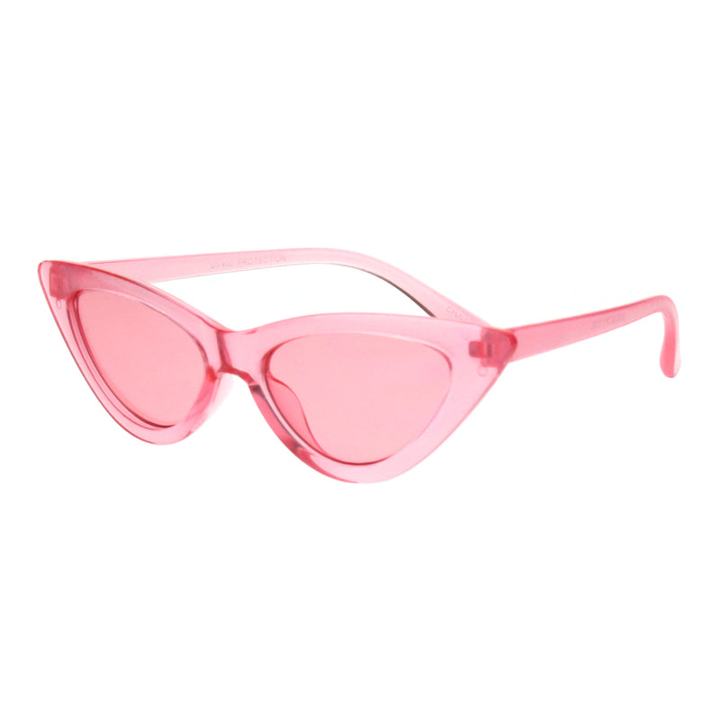 Girls Kid Size Gothic Cat Eye Pimp Color Lens Plastic Sunglasses