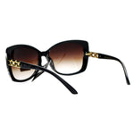 VG Eyewear Diva Jewel Chain Hinge Arm Butterfly Sunglasses