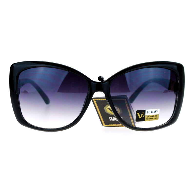VG Eyewear Diva Jewel Chain Hinge Arm Butterfly Sunglasses Tortoise