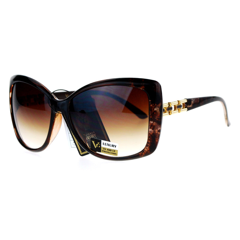 VG Eyewear Diva Jewel Chain Hinge Arm Butterfly Sunglasses